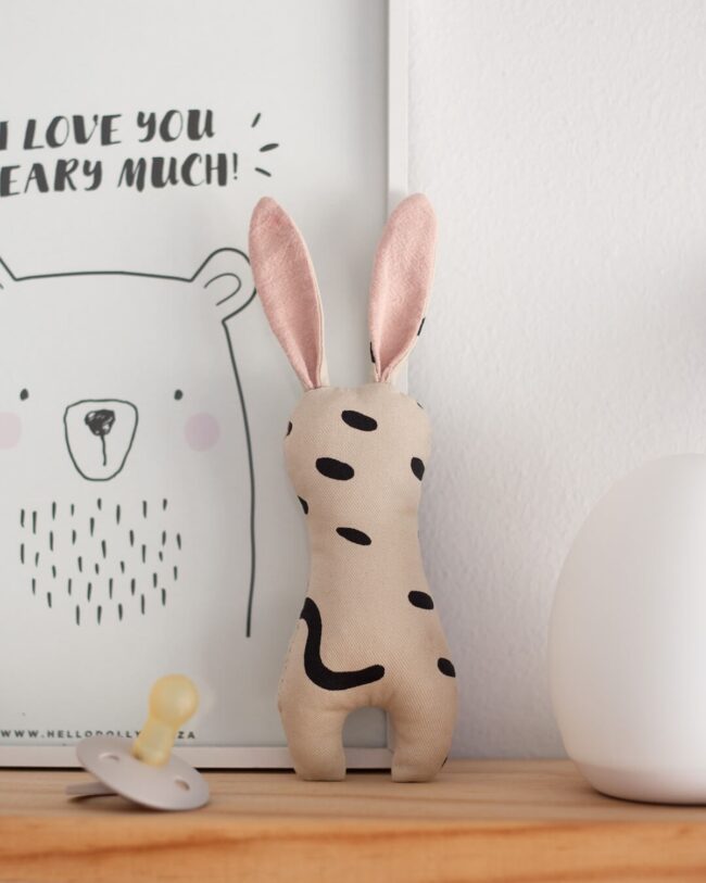 Soft Bunny Rattle Upcycled Magic