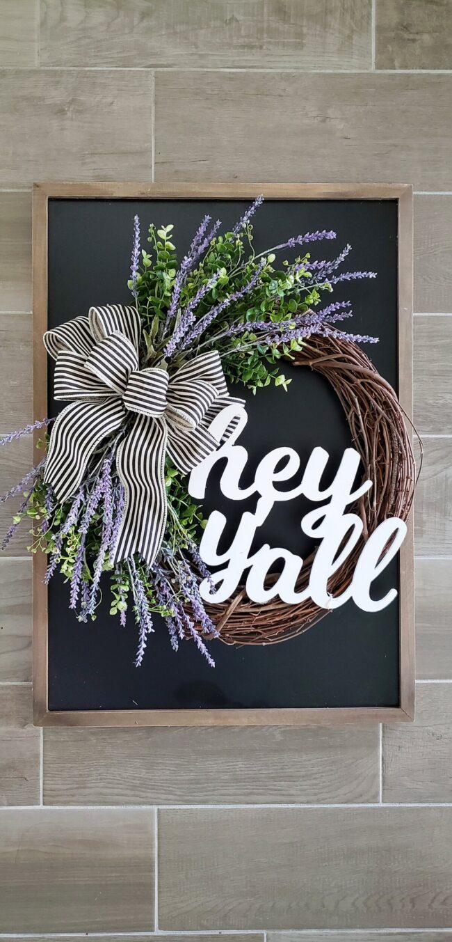 Lavender Wreath Summer Porch Welcome
