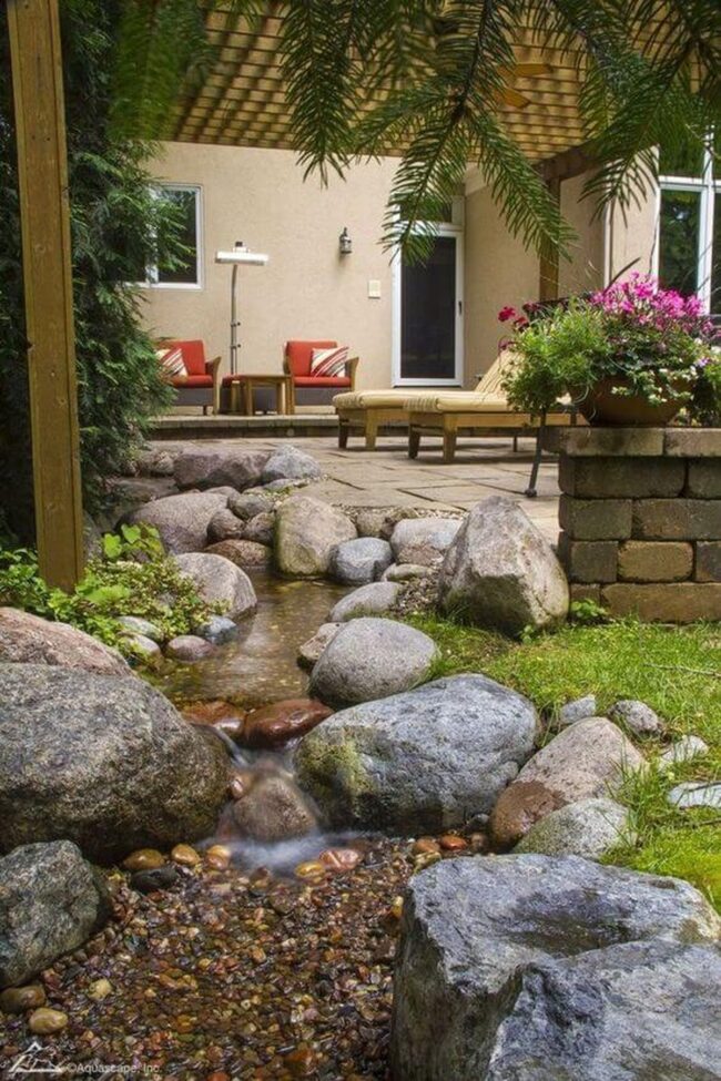 Stone River Cascades Natural Landscape Design