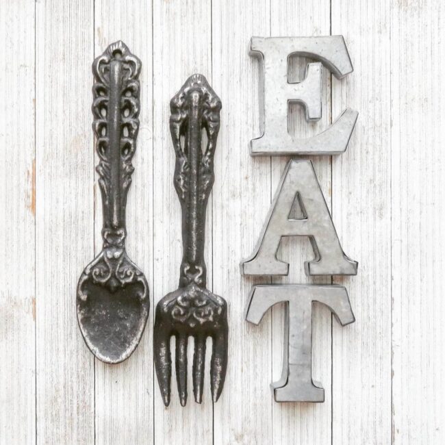 Weathered Metal Kitchen Rebel Signs