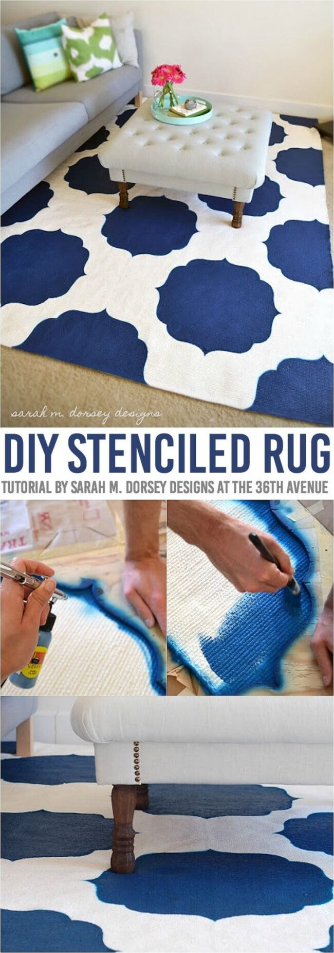 Geometric Rug Stencil Magic