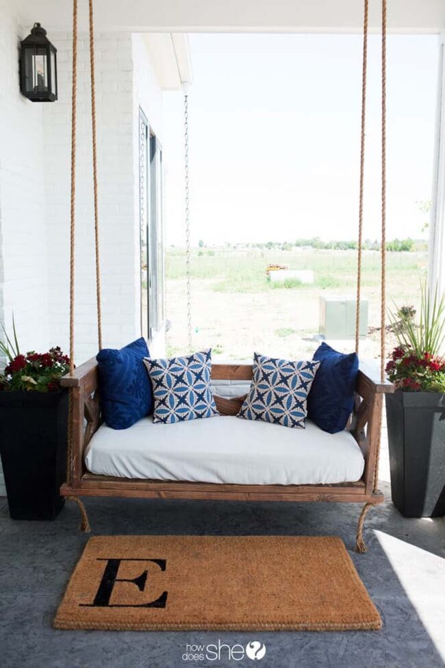 Weathered Wood Swing Summer Sanctuary