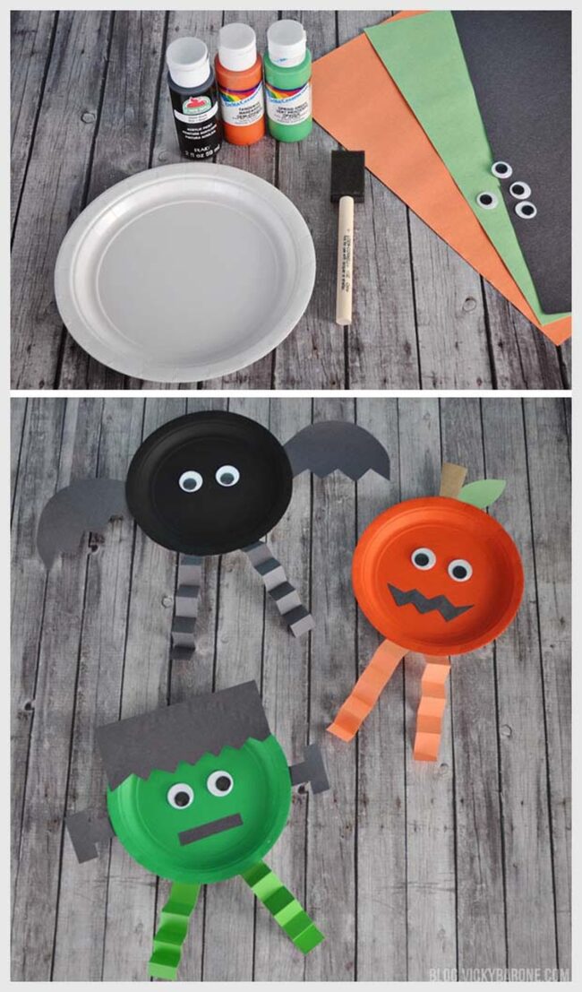 Colorful Monster Paper Plate Art