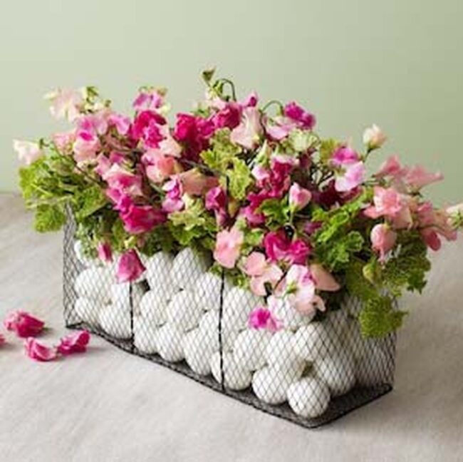 Pastel Pink Blooms Easter Basket