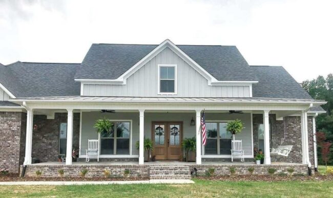 Gray Patriot Porch American Classic Home