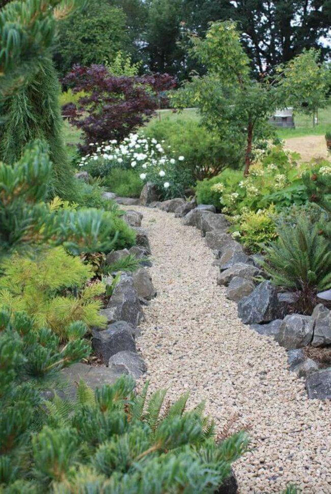 Rocky River Pebble Garden Pathway