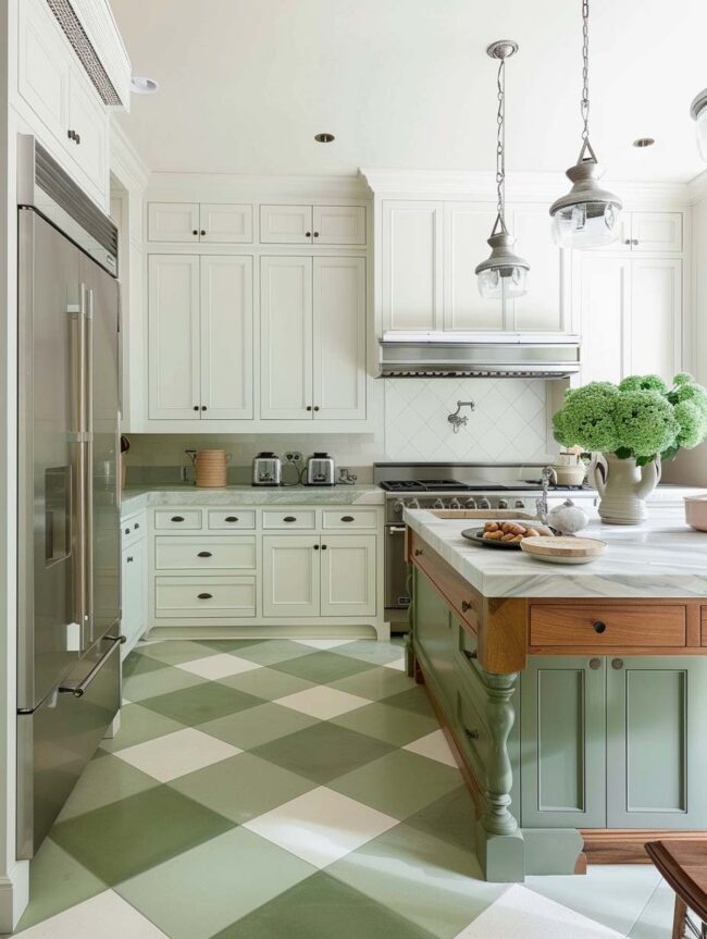 Sage Green Tiles Embrace Calm