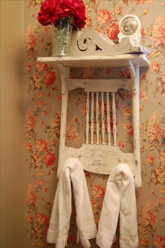 Rustic Wooden Chair Towel Haven