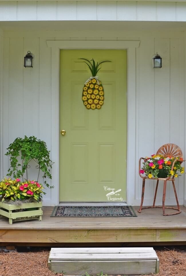 Pinecone Pineapple Summer Wreath