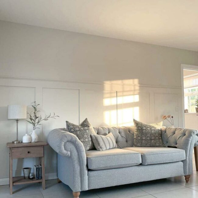 White Paneled Walls Classic Comfort