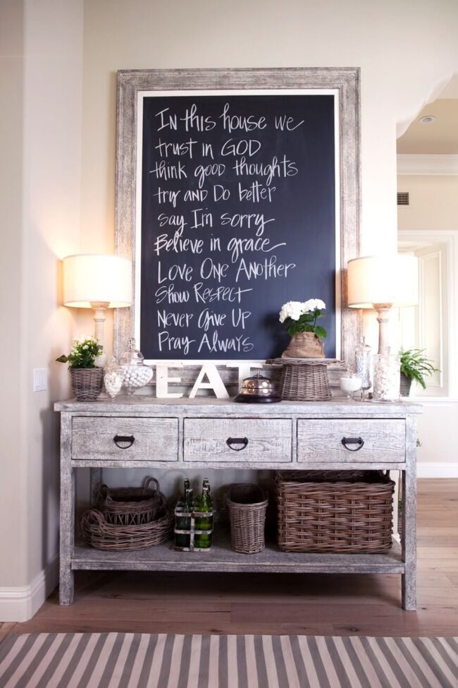 Rustic Chalkboard Memories Home