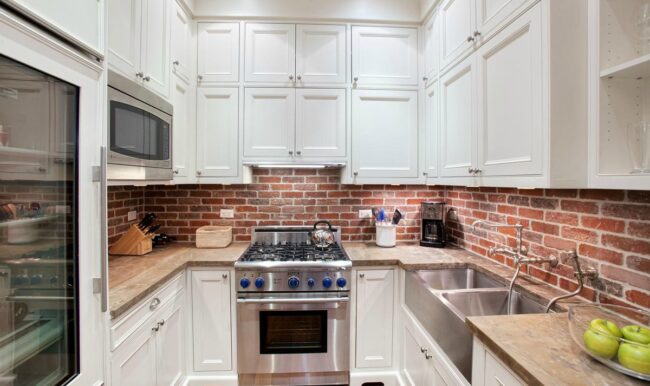 Rustic Red Brick Kitchen Charm