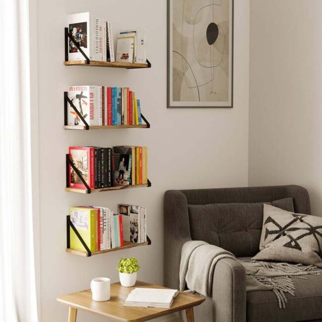 Gravity-Defying Bookshelves Minimal White Magic