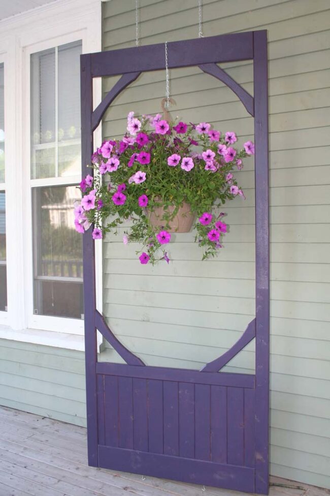Vintage Screen Door Blooming Showcase
