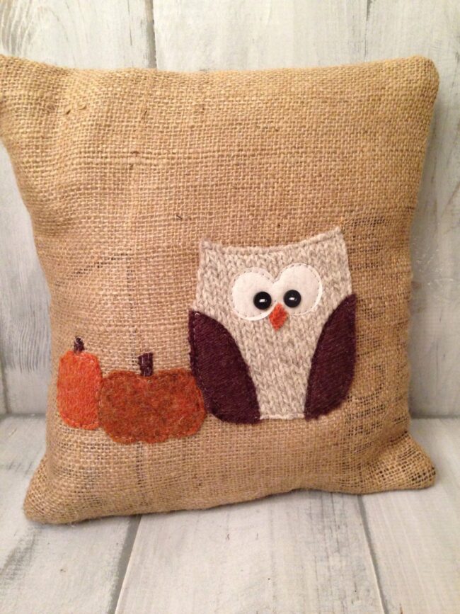 Wooden Autumn Letter Block Display