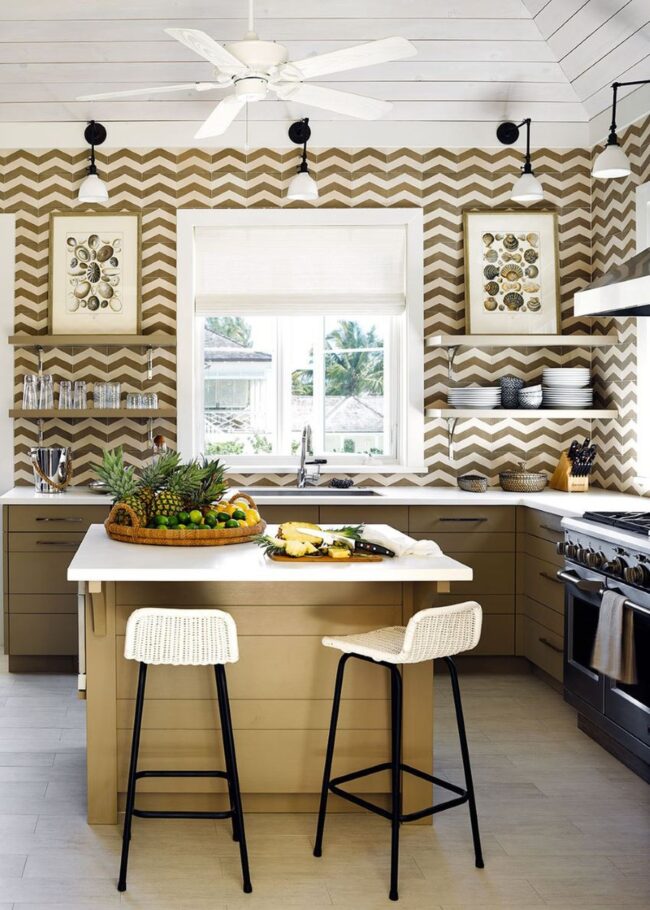 Geometric Chevron Tile Symphony