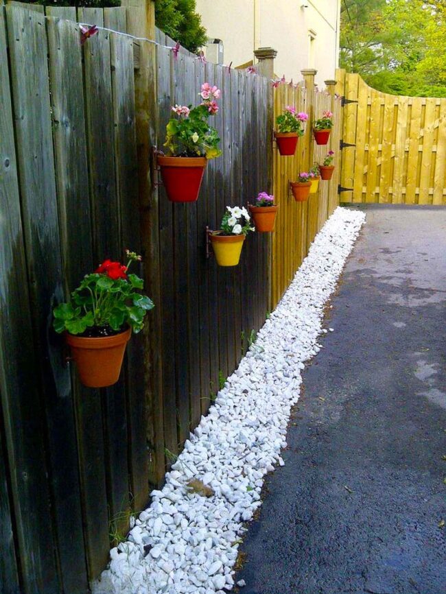 Floral Wooden Fence Garden Symphony