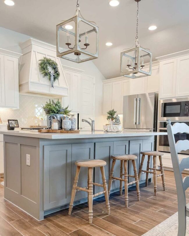 Gray Candelabra Pendant Kitchen Charm