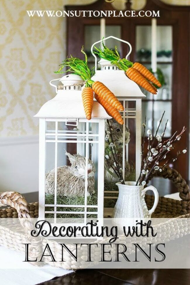 Whimsical Lantern Bunny Wonderland