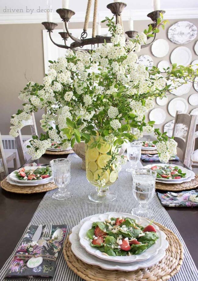 Citrus Bloom Water Symphony Centerpiece