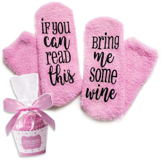 Wine Bottle Hugs in Quirky Socks