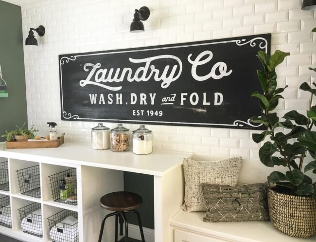 Vintage Chalkboard Laundry Charm