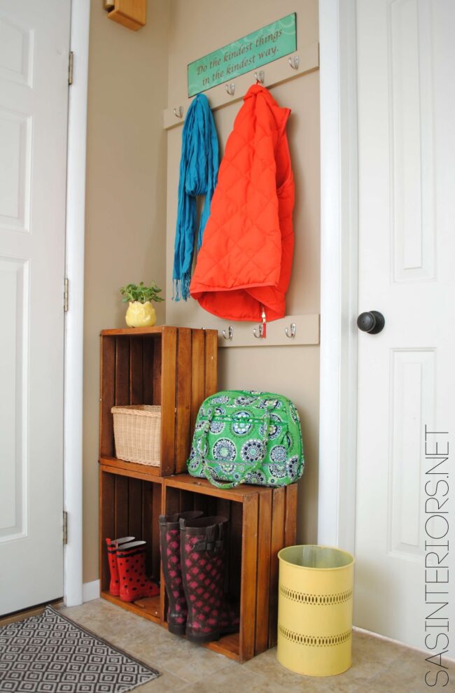 Rustic Wooden Crates Storage Corner