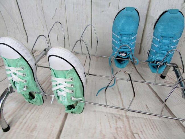 Vertical Wire Shoe Sanctuary Simplifies Storage