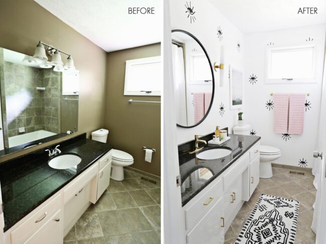 Radiant White Gold Bathroom Revival