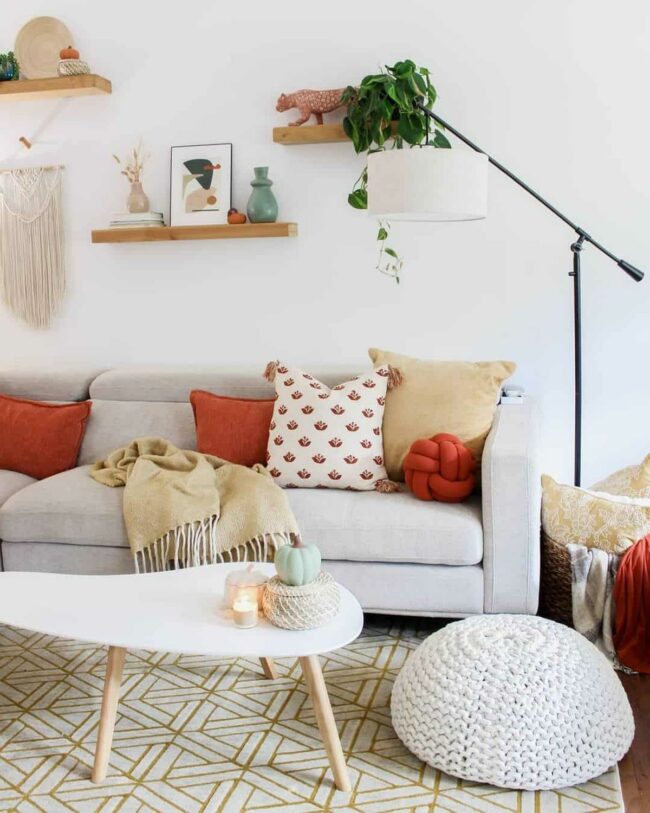 Burnt Orange Whispers Soft Gray Harmony