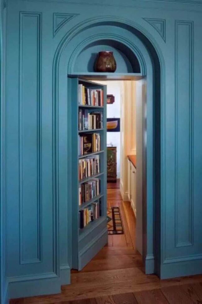 Secret Passage Emerald Wooden Bookcase