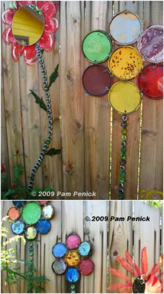 Upcycled Tin Gardens Dancing Fence