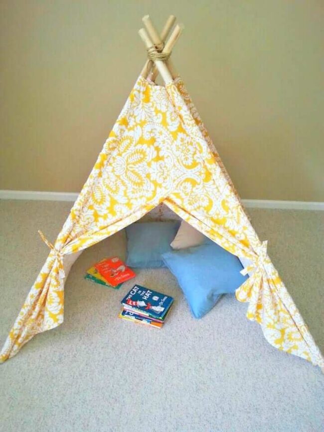 Whimsical Fabric Teepee Hideaway