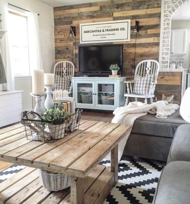 Weathered Wood Panels Farmhouse Revival
