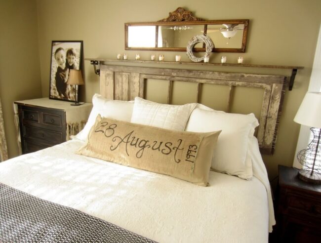 Rustic Weathered Door Headboard Magic