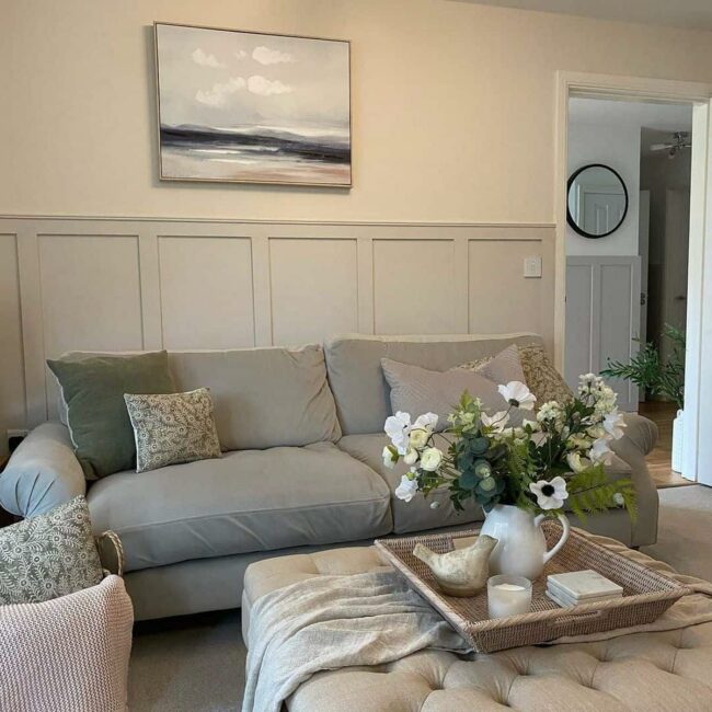 Gray Ottoman Sanctuary Refined