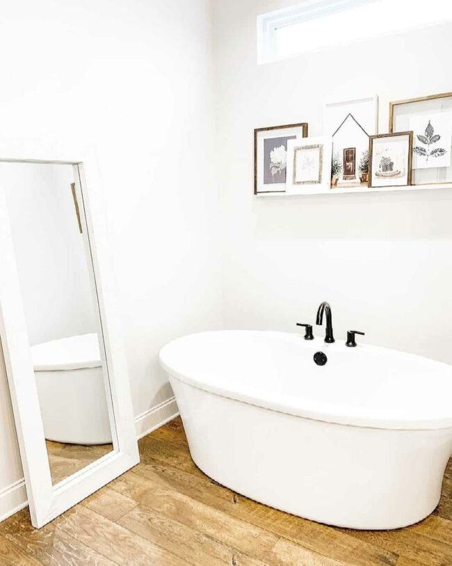 Pristine White Sanctuary Mirrors Infinity