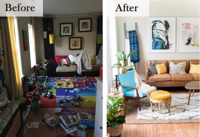 Spacious Gray Playroom Reinvention