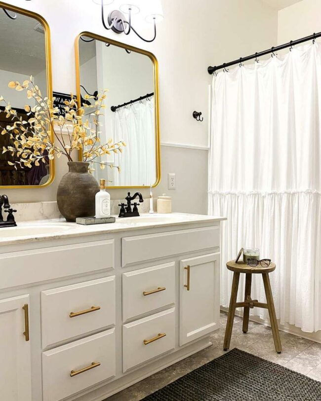 Golden Mirrors Amplify Light Elegance