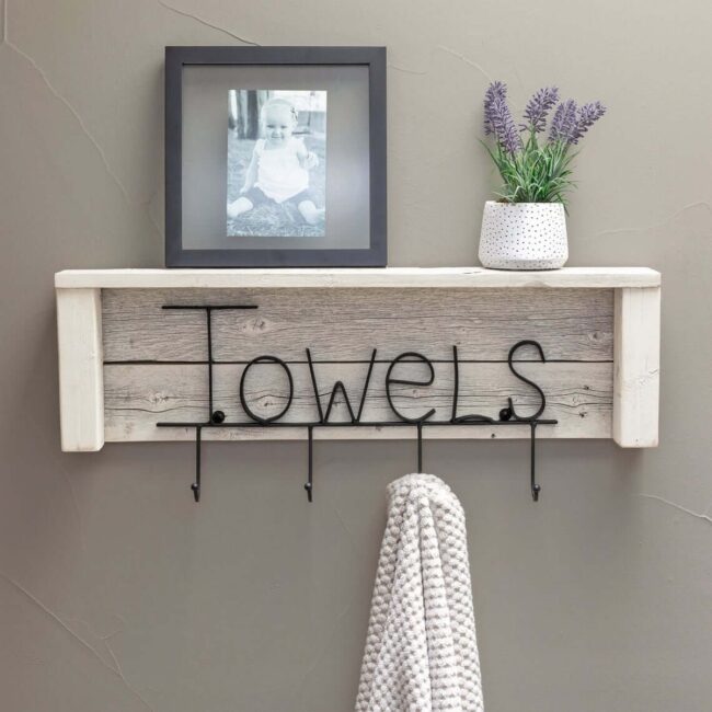 Witty Text Bathroom Hook Design