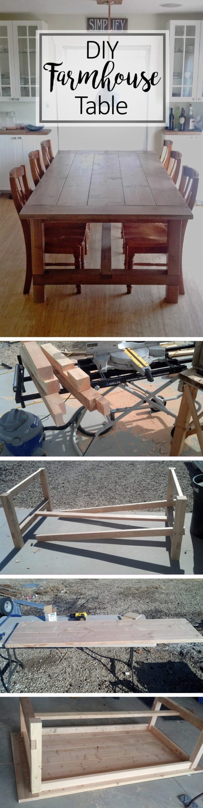 Rustic Wood Table Weathered Bronze