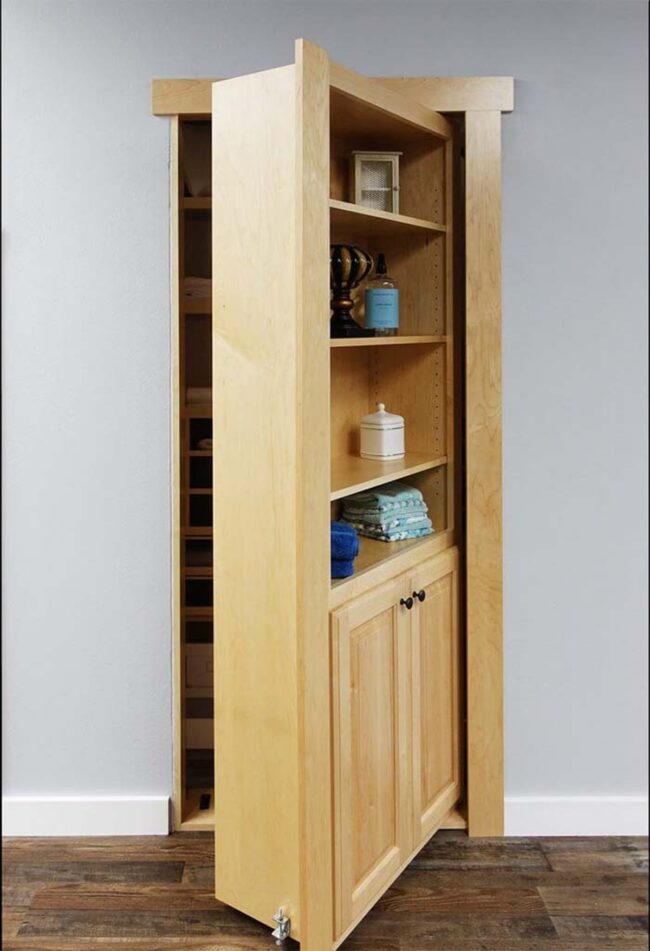 Hidden Shelves Swing Pantry Magic