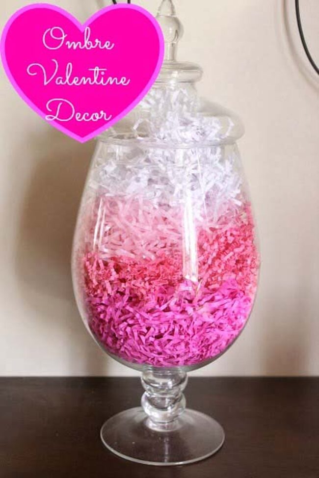 Pink Paper Jar Blossoming Romantic Accent