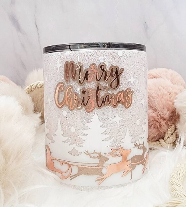 Rose Gold Reindeer Shine Sparkles