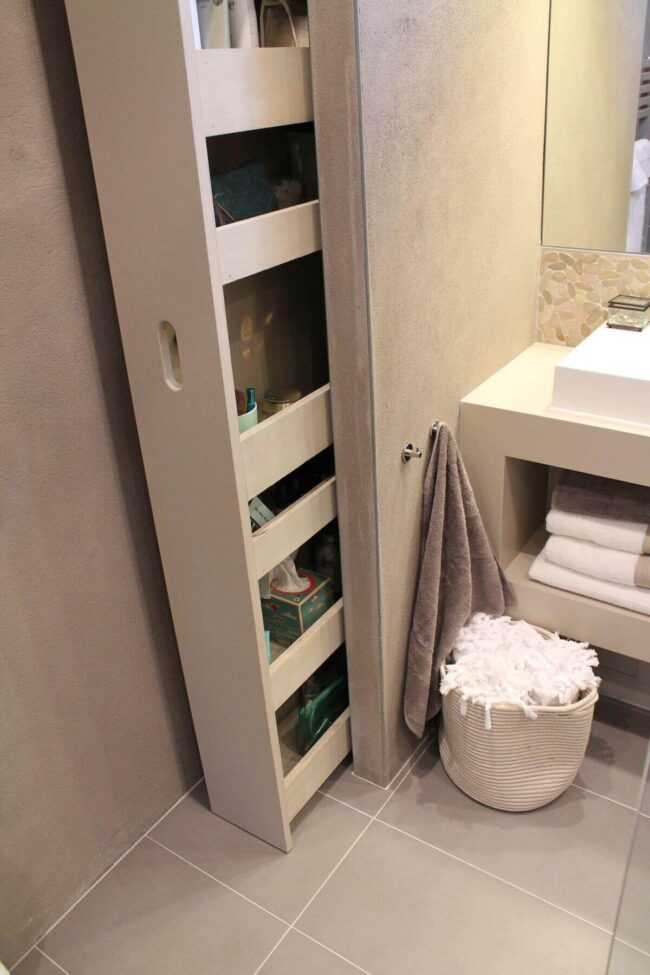 Hidden Bathroom Storage Vanishes