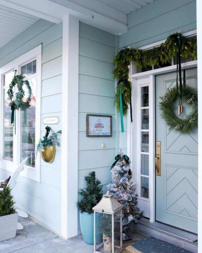 Brass and Blue-Green Holiday Charm