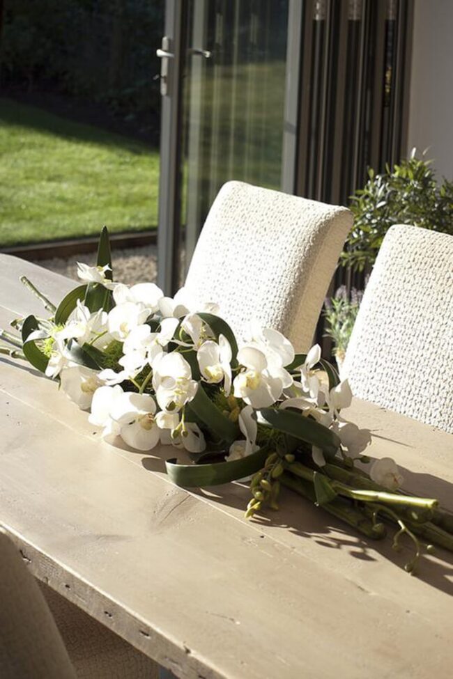 Ivory Orchids on Bamboo Stage