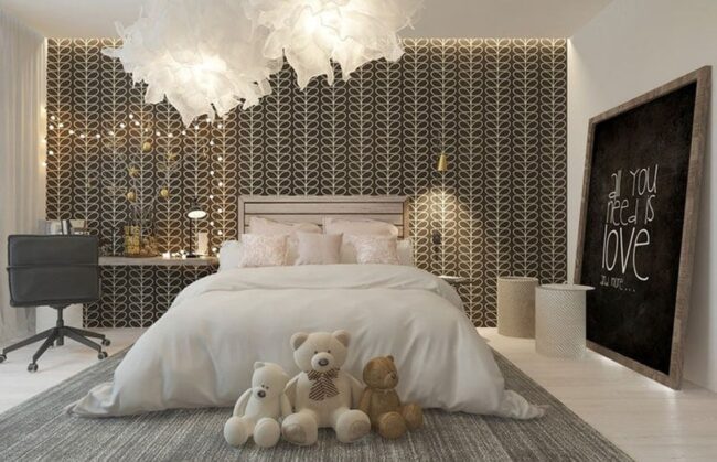 Charcoal Slate Message Bedroom Design