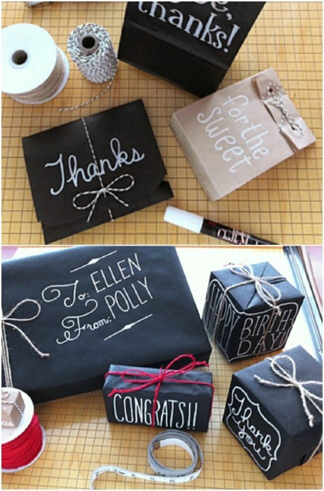 Chalk Canvas Gift Wrapping Magic