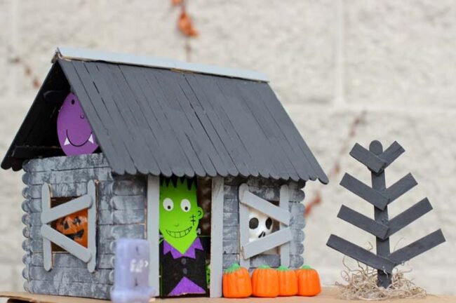 Haunting Popsicle Stick Spooky House